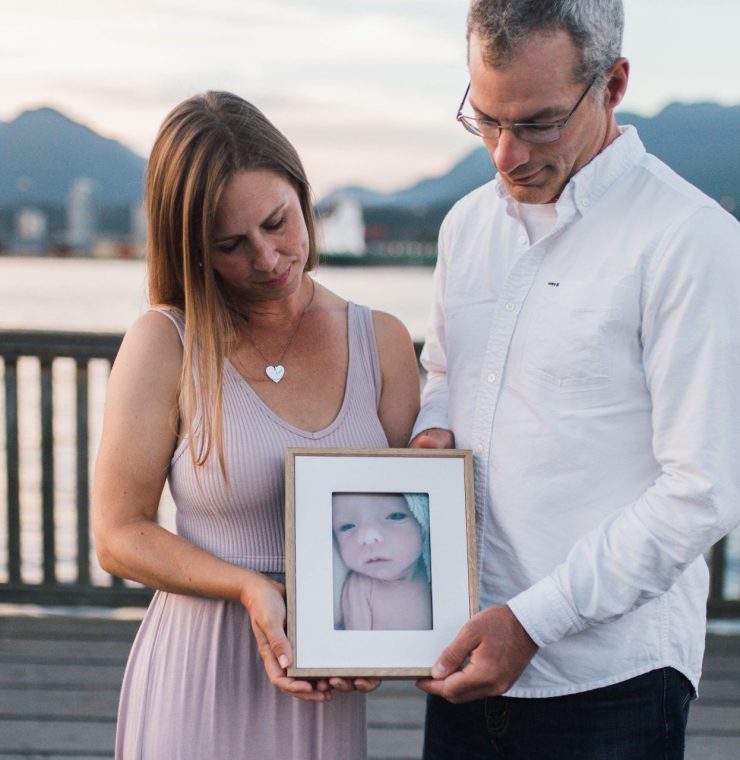 Marie and Wes Toews show a treasured portrait of Sophia