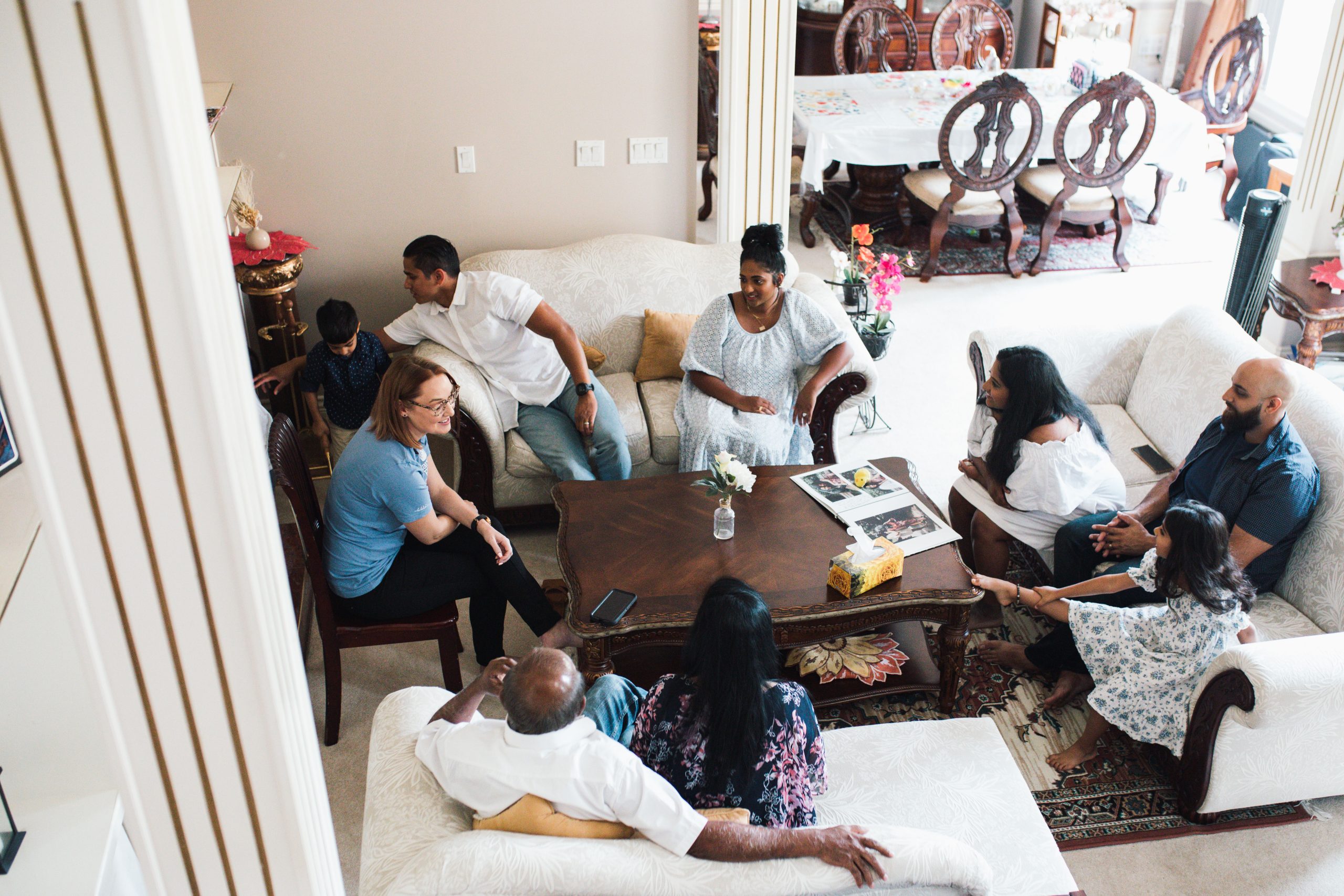 The Premias at their family home